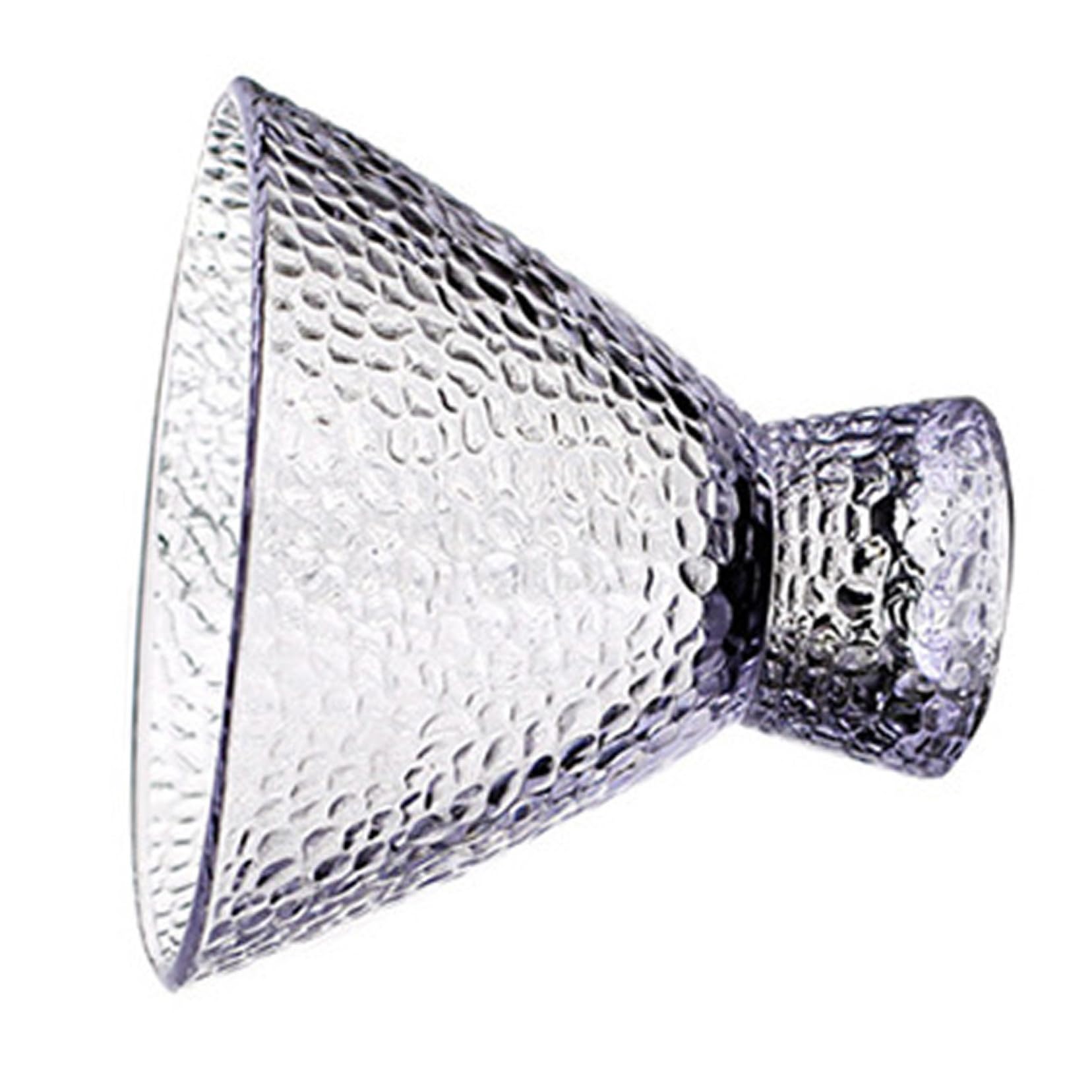 Copa de martini de vidrio con textura martillada y relieve transparente para cócteles finos