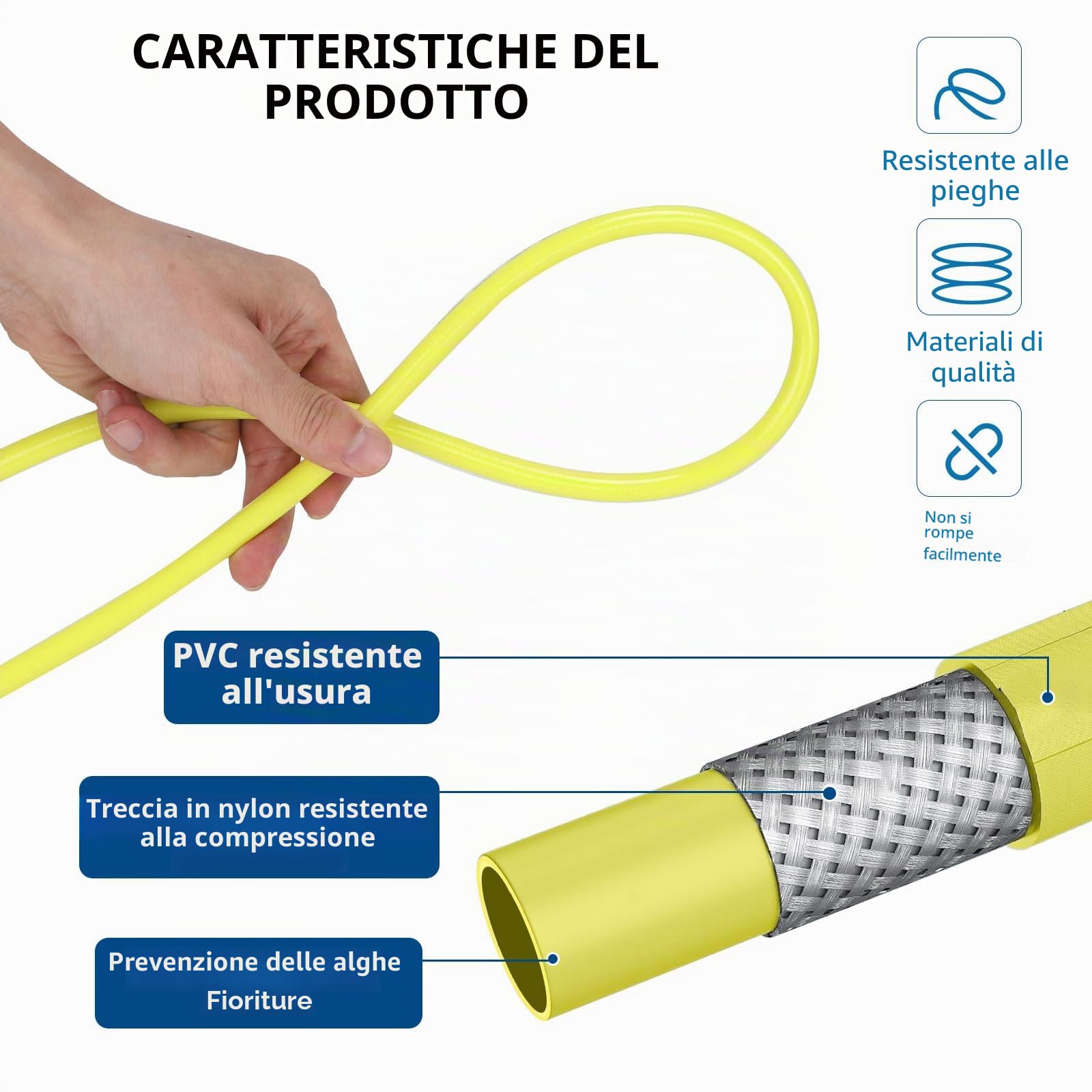 SWAWIS Sonda Sturatubi per Idropulitrice 10M 180bar Sonda Sturatubi Tubo Idropulitrice Accessori Idropulitrice con Ugelli Rigidi + Rotanti, Adattatore per Kärcher K2 K3 K4 K5 K6 K7 Idropulitrici
