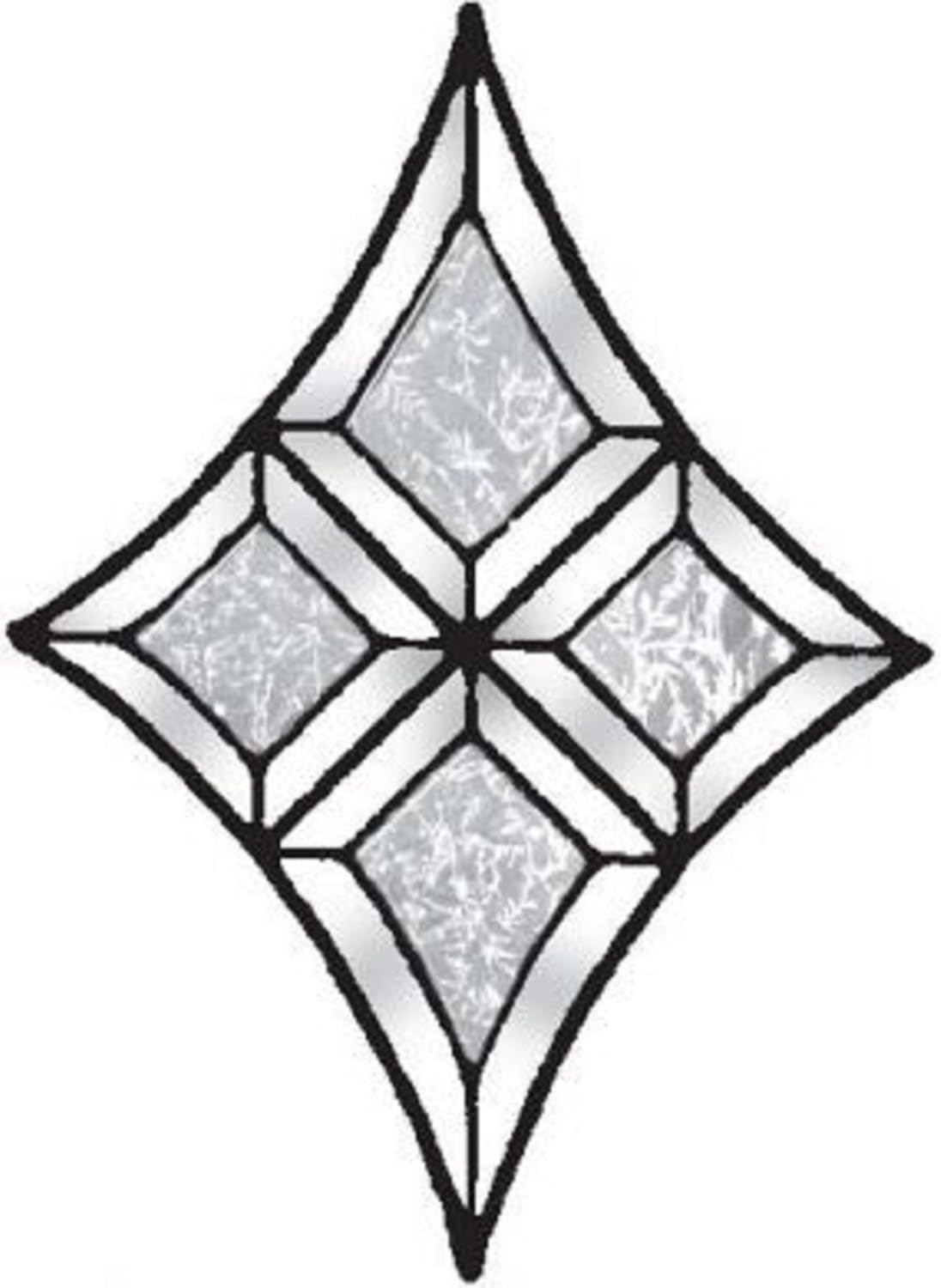 Stained Glass Supplies Large Flared Diamond Style Clear