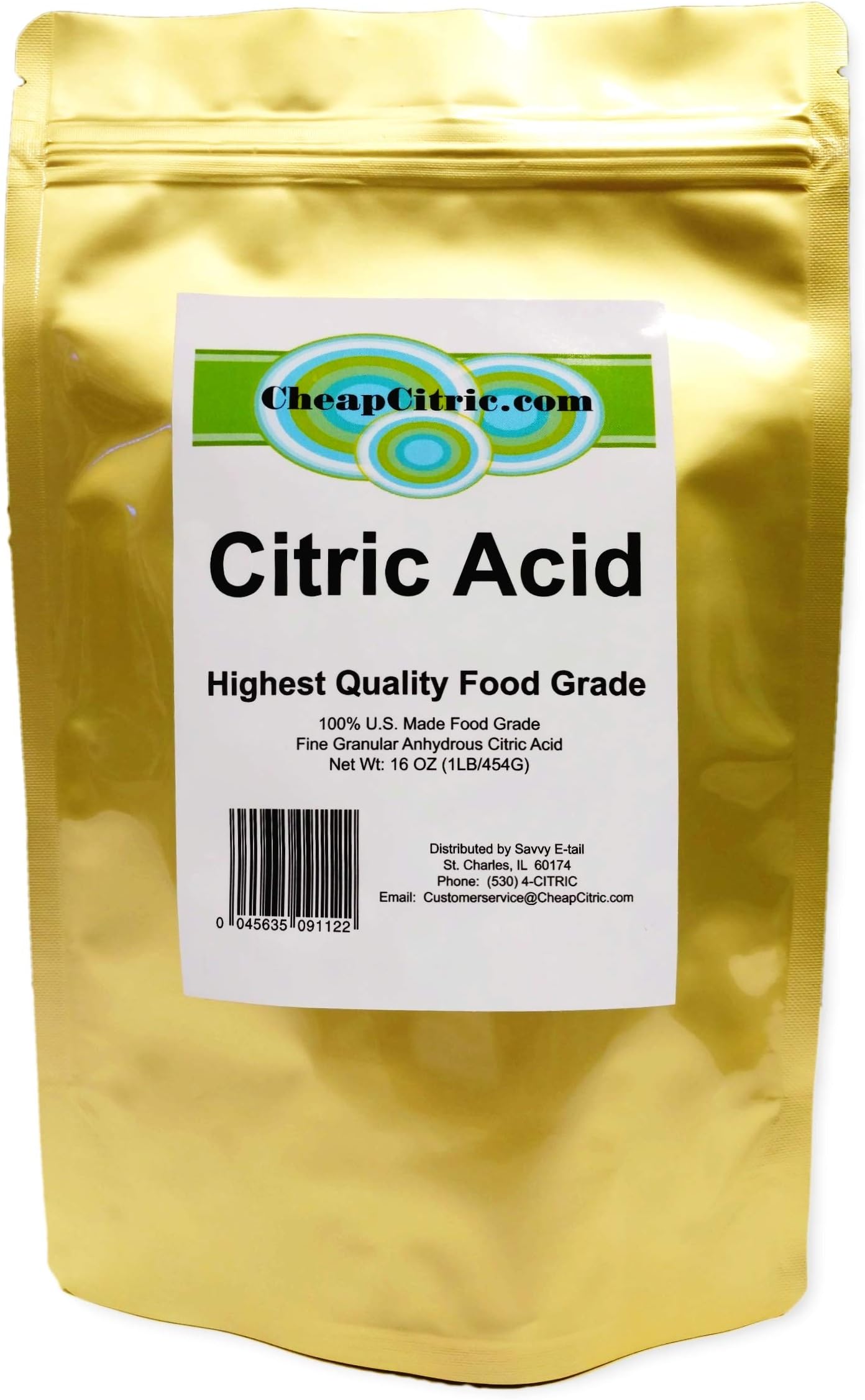 One (1) Pound of 100% Fine Crystalline Food Grade Citric Acid