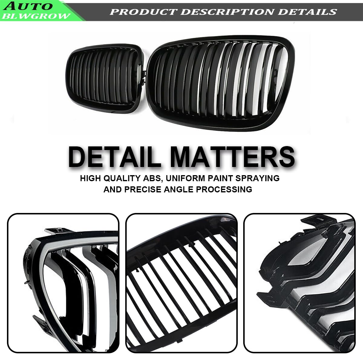 Grille Calandres de Pare-Chocs Avant Voiture pour Land Rover Range Rover Sport 2005-2009 L320