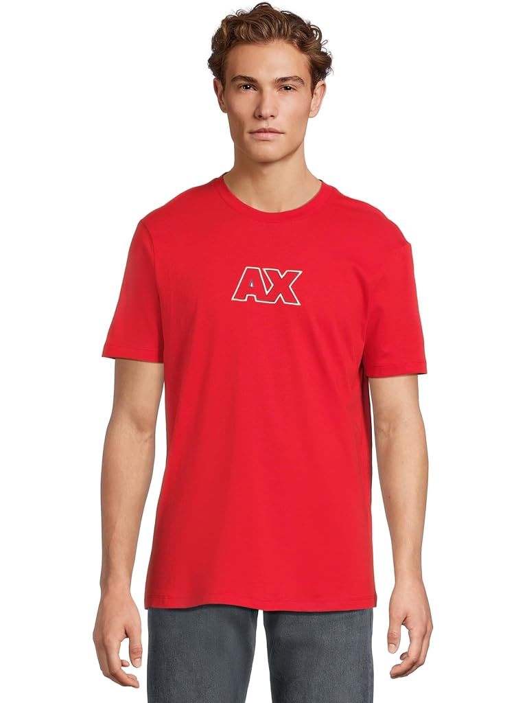Red Armani Exchange Heavy Cotton Jersey T-shirt