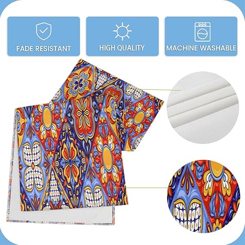 Miniatura 5 de Camino de mesa de azulejos de cerámica Talavera mexicana de 13 x 120 pulgadas, decoración central de mesa para interiores y exteriores, hogar,