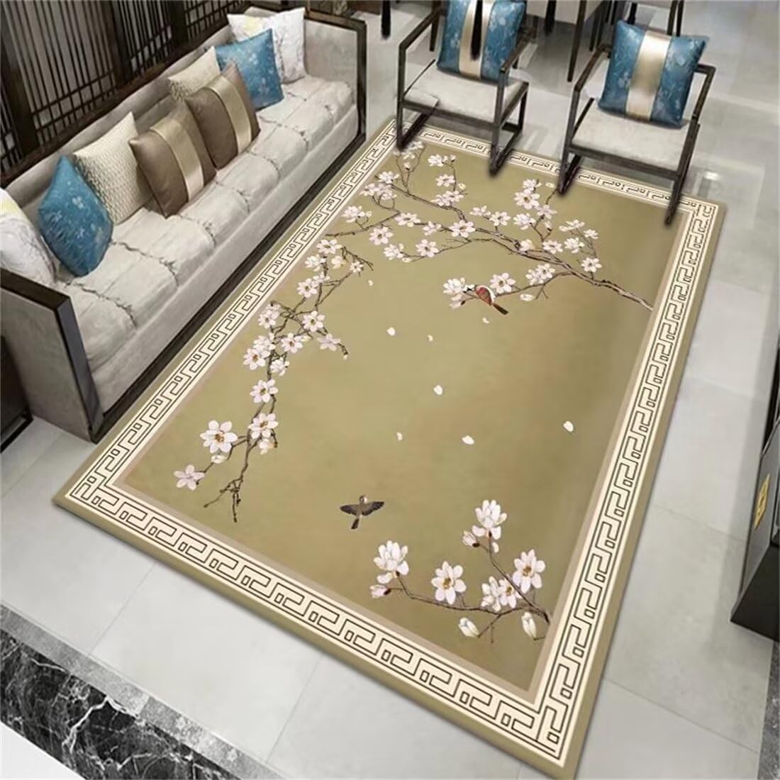 Tapis d'éveil pour bébé et salon tapis de couloir floral 180x280
