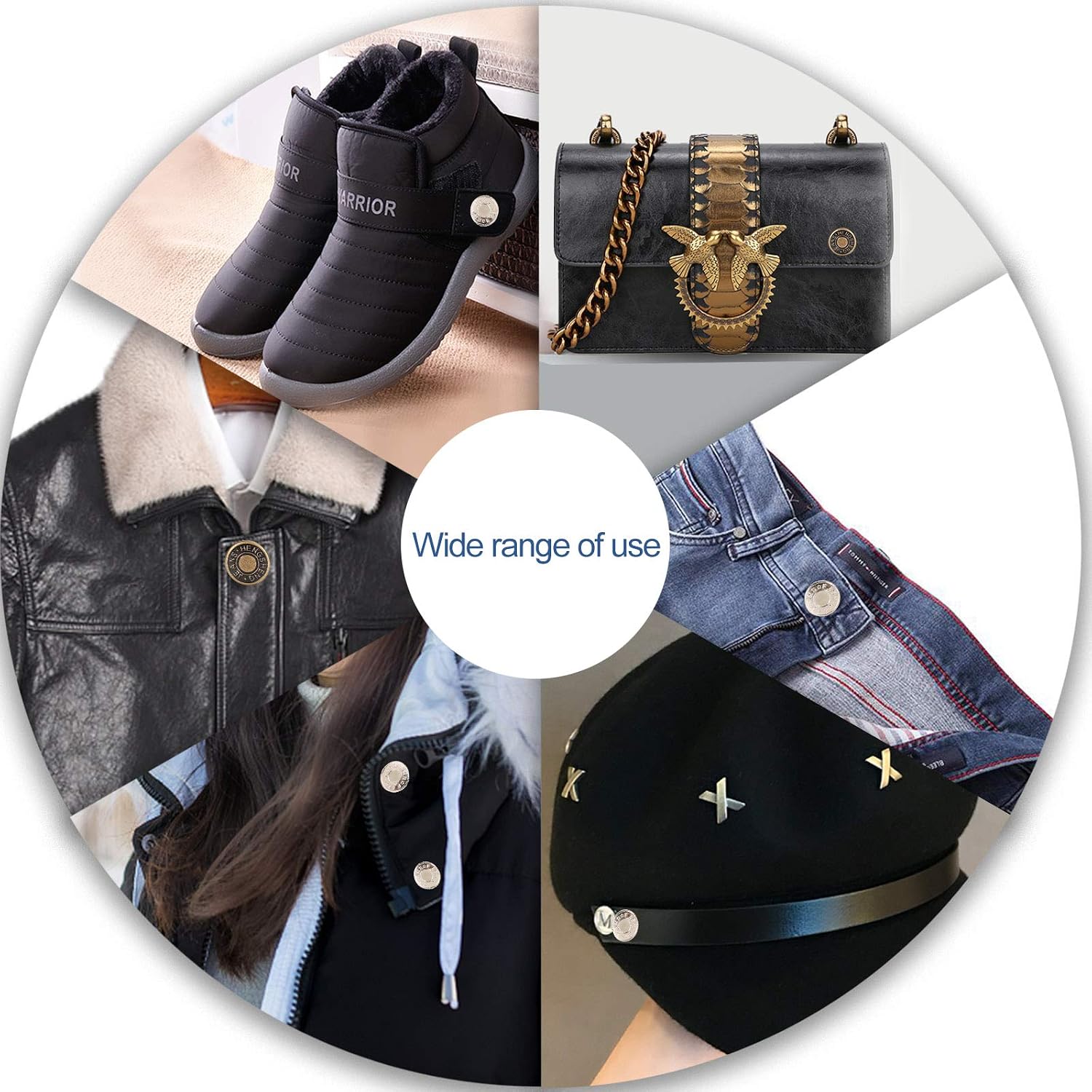 20psc Jeans Button Replacement, 20mm and 17mm Reusable Buttons for Jeans, nailless Threaded Base and Screwdriver, Suitable for Denim Series, Leather Craft, and Backpack (1)