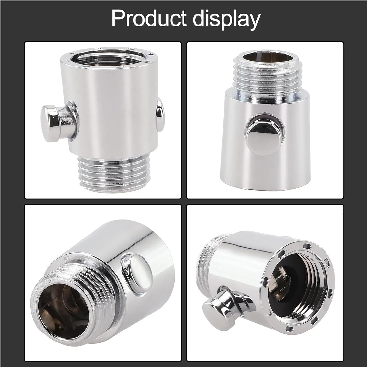 Shower Hose Shut Off Valve, Shower Head Control Switch for Efficient Water Stop Saving Valve Shut Off Handheld Hose Attachment(Silver)