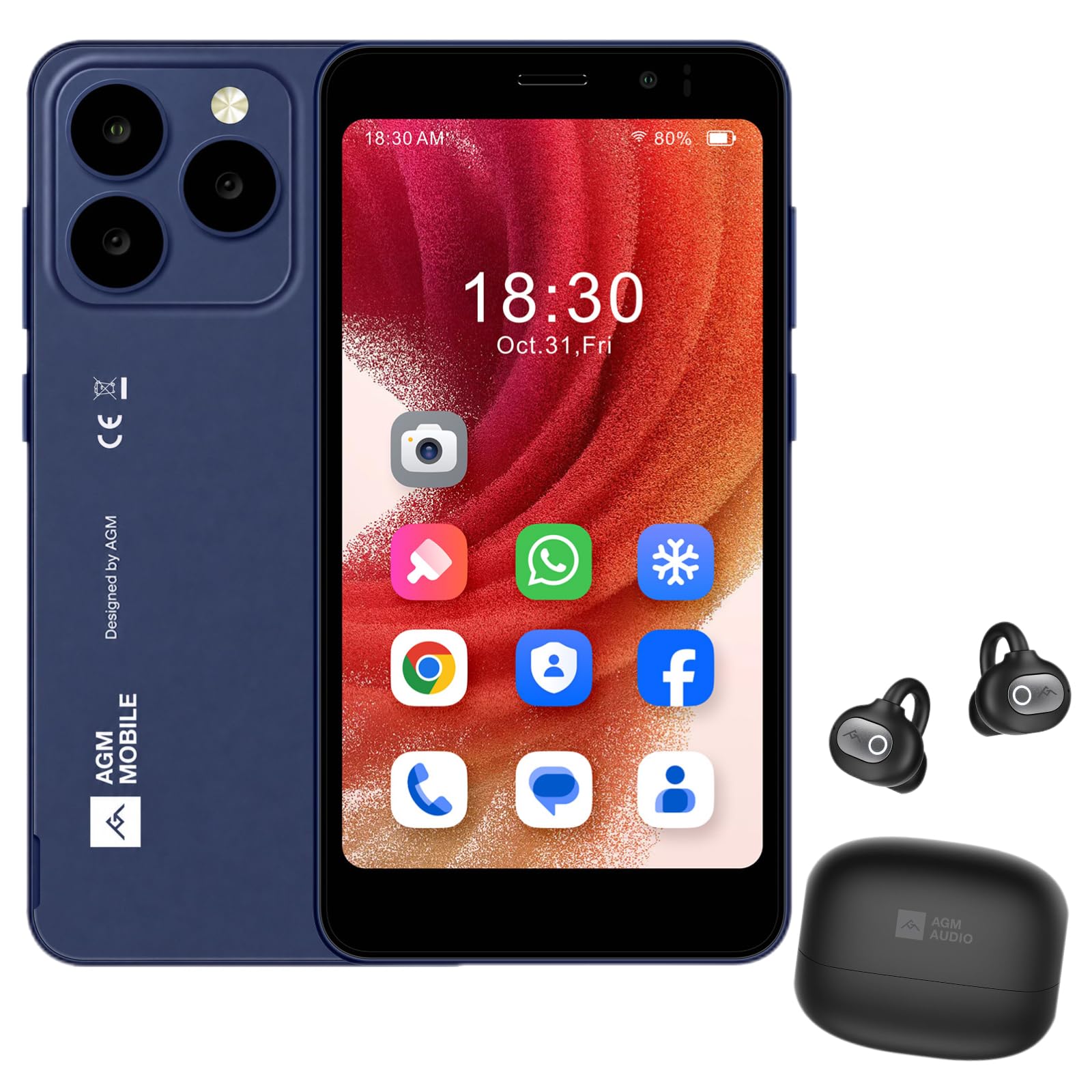 AGM Note N2 Smartphone Android 16 Go + Open Buds 1 Open Ear Kopfhörer Bluetooth 5.4