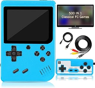 Handheld Game Console, Portable Retro Video Game Console with 500 Classical FC Games, 3-Inch Screen, 1020mAh Rechargeable ...