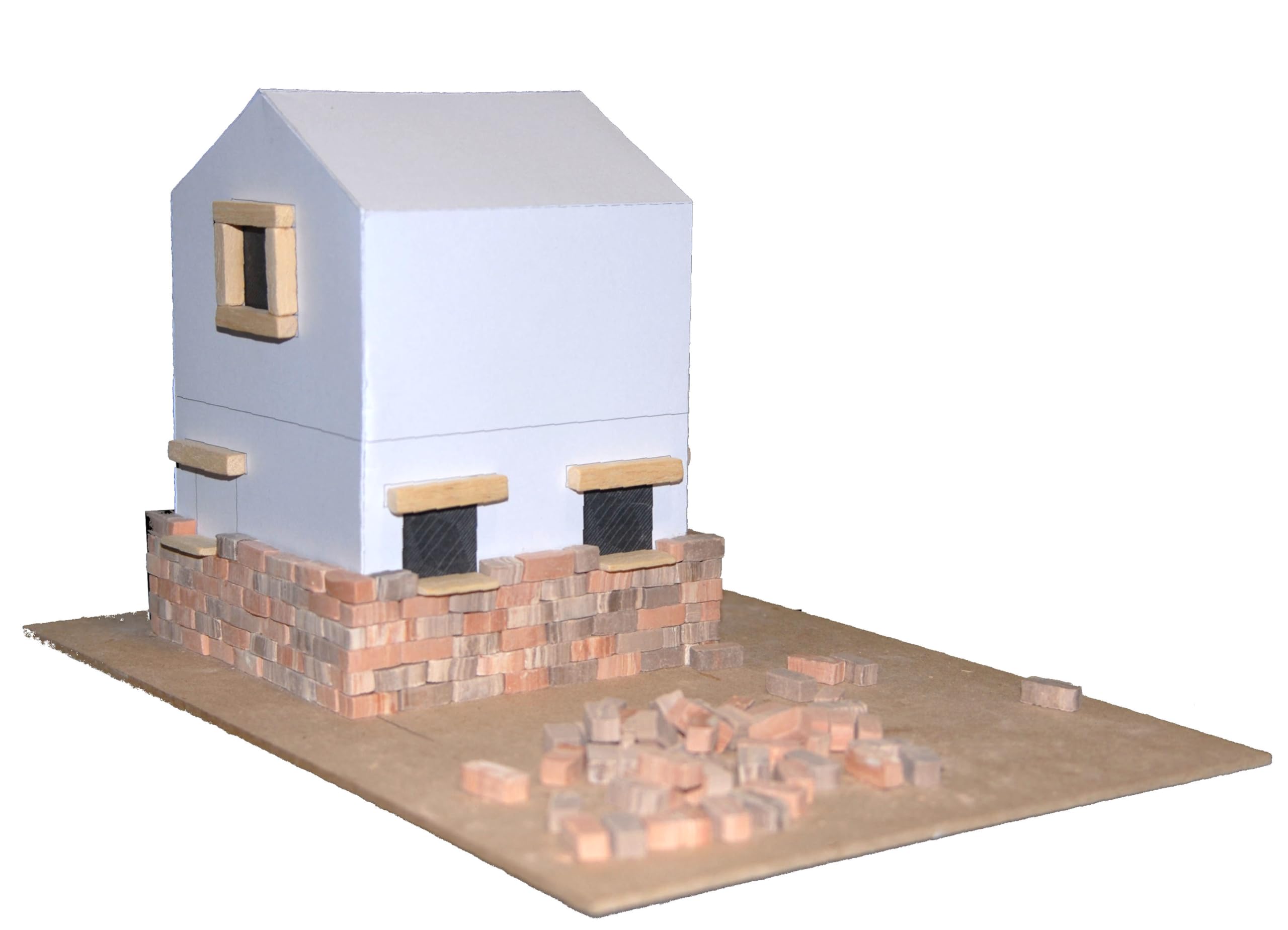 DOMUS KITS Casa Trentina 1:50 Scale Wooden and Brick Assembly Kit, brown, Small - Image 4