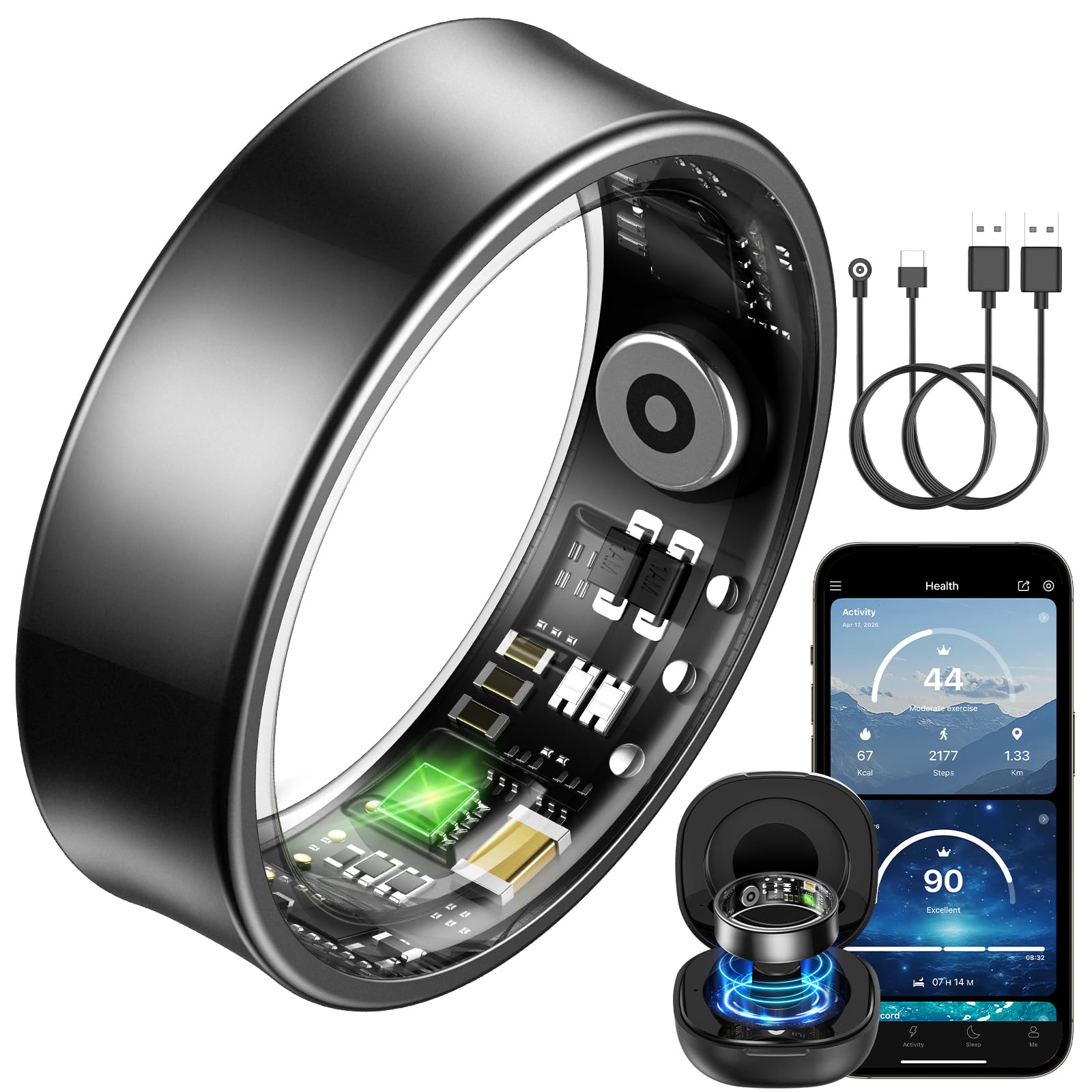 BANLVS Smart Ring für Herren Damen