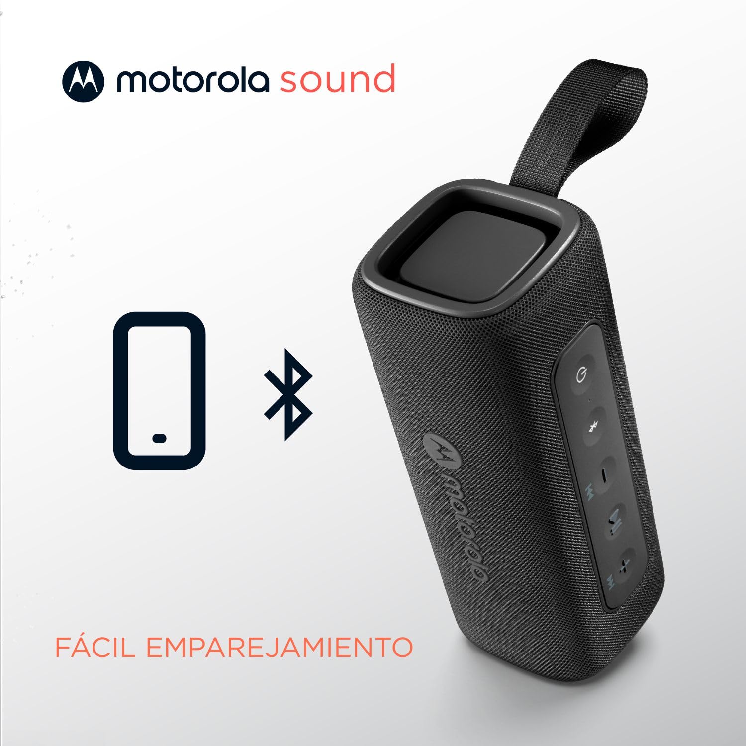 Motorola Sound - Altavoz Inalámbrico Bluetooth ROKR 600 - Potente Sonido de 30W, Resistente al Agua y Polvo, Función Broadcast para Conectar 20+ Altavoces, 6 Horas de Reproducción, Negro