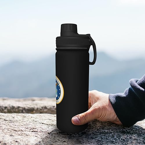 Miniatura 5 de Mark Of The United States Air Force - Botella de agua aislada de acero inoxidable de 18 onzas con tapa de boquilla, botella de agua deportiva para