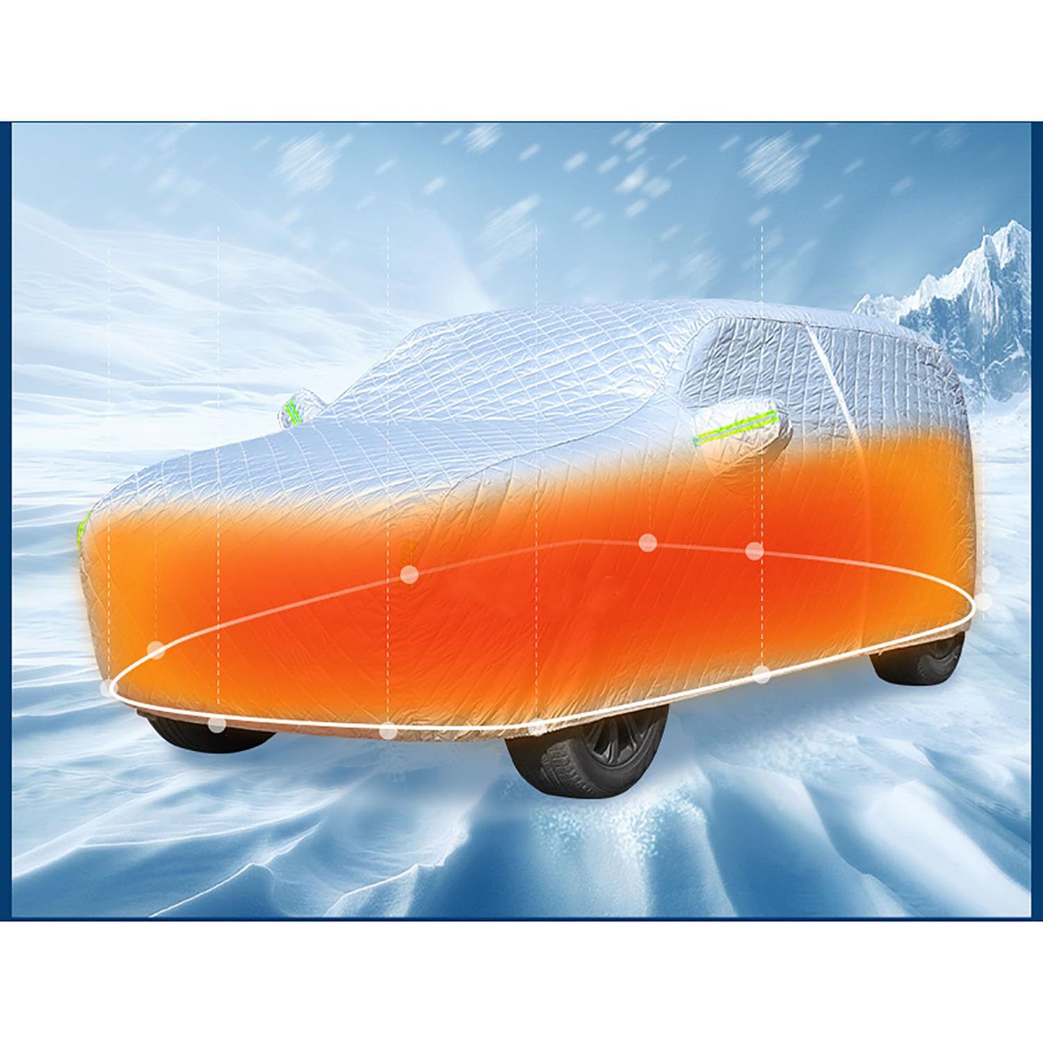 Outdoor Autoabdeckung für Mercedes Benz S Class V222 L 2013-2020 (Sedan),Auto Abdeckplane Wasserdicht Atmungsaktiv UV Schutz Staubdicht Winddichte Allwetterschutz,G-Black-Red