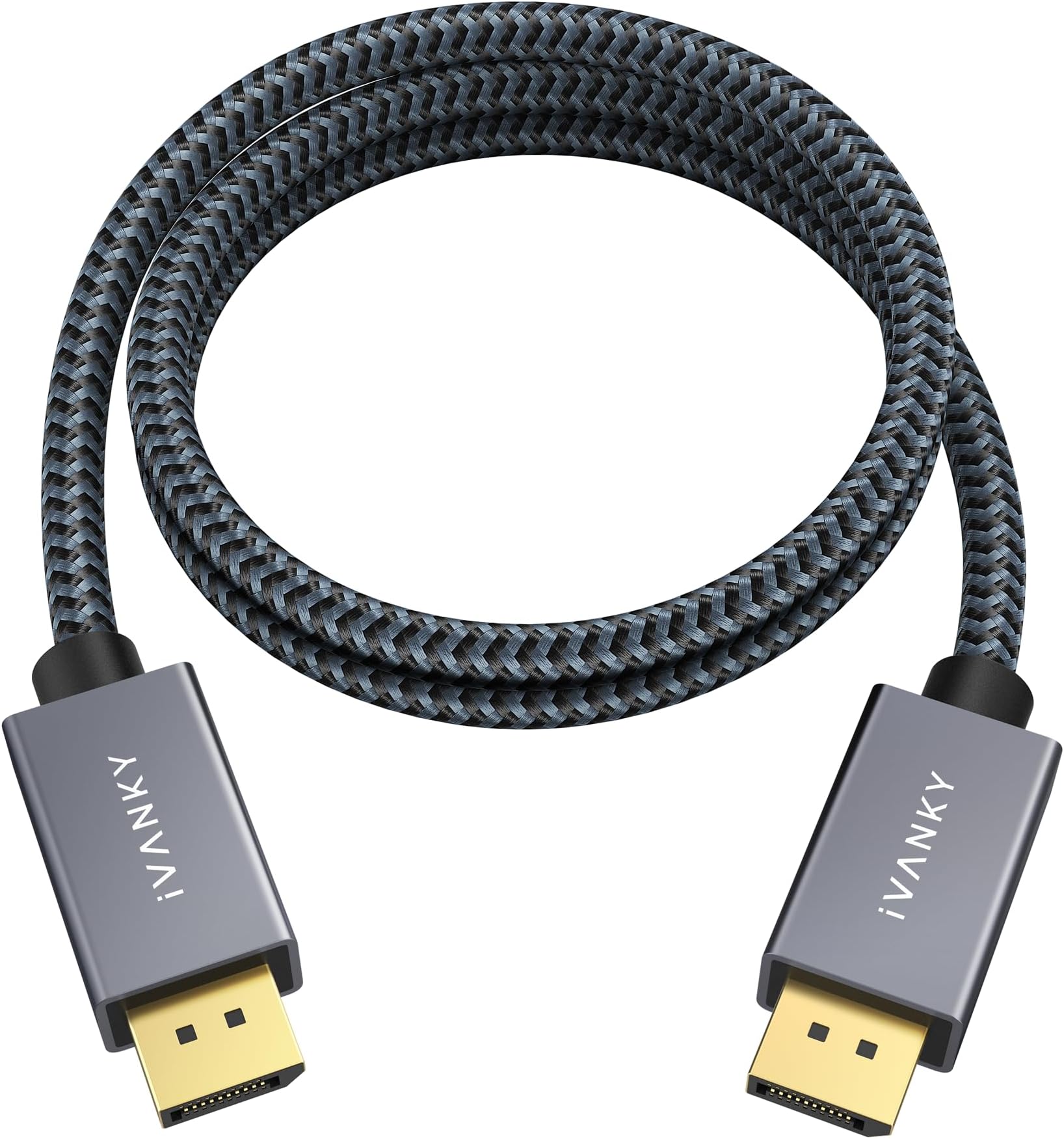 IVANKY DisplayPort Cable 3FT/1M, Short DP to DP Cable, [4K@60Hz, 2K@165Hz, 2K@144Hz] High Speed DisplayPort to DisplayPor1.2 Cord, Compatible with Gaming Monitor, Graphics Card, PC, Laptop, TV-3.3ft