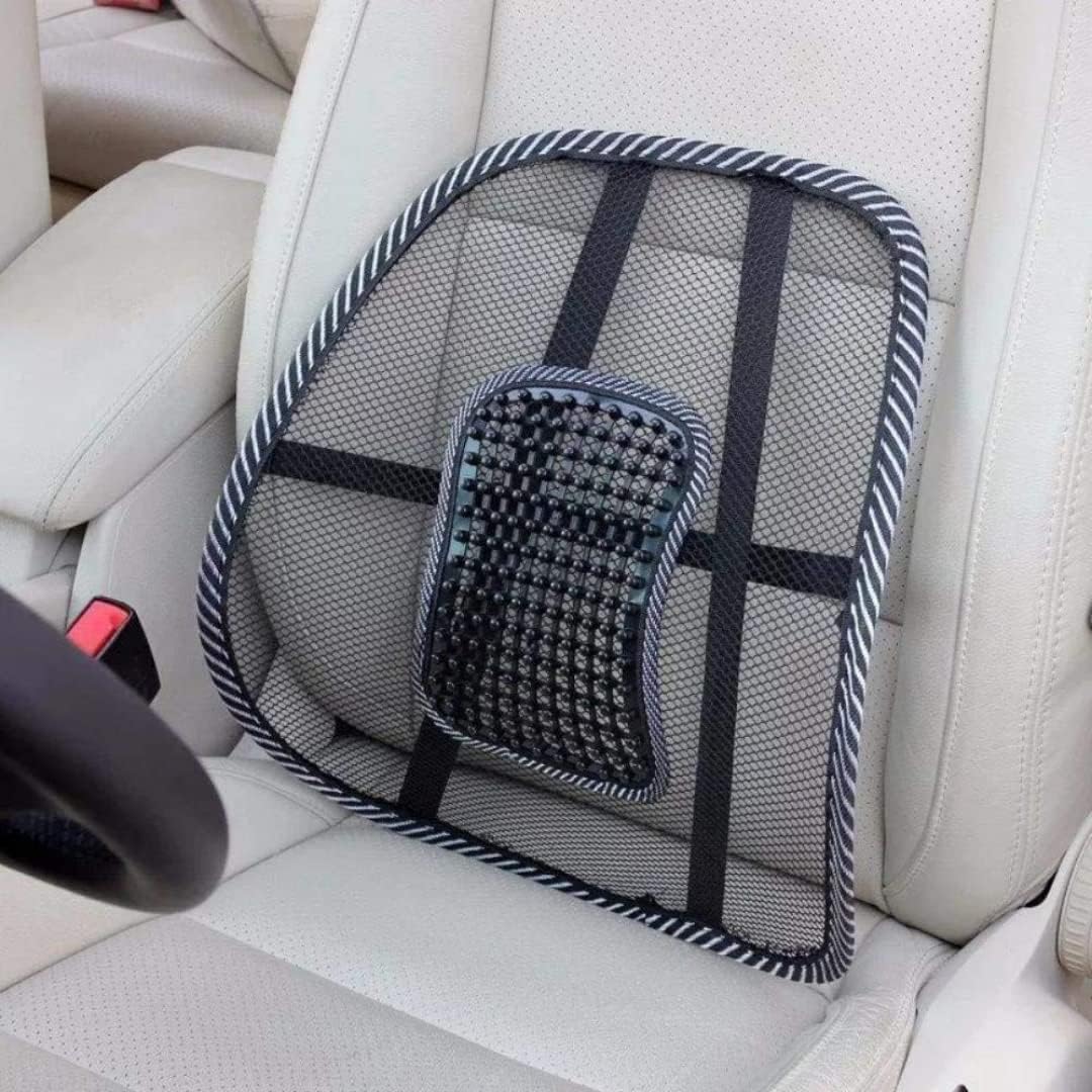RIDHMIN Ventilation Back Rest with Lumbar Support, Breathable Mesh Back Support Cushion for Office Chair, Car Seat & Home Use, Relieves Back Pain & Improves Posture