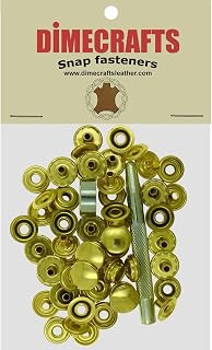 -Dimecrafts Line 24 Long Post Snap Fasteners Buttons Compare to Tandy DIM (Gold Plated)