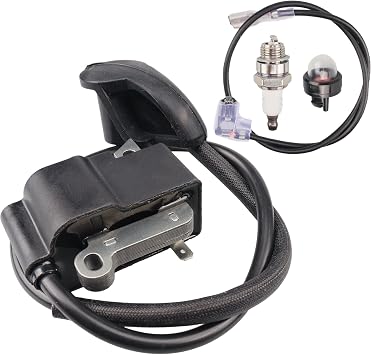 4134 400 1312 Ignition Coil with Spark Plug for Stihl KA120 KA120R KA250 FS120 FS120R FS200 FS200R FS250 FS300 FS350 FS380 BrushCutter