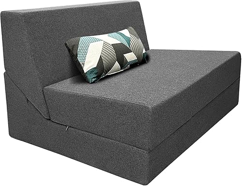 Sofá cama plegable de espuma viscoelástica con almohada, sillón perezoso, moderno y convertible en el suelo, para sala de estar, apartamento,