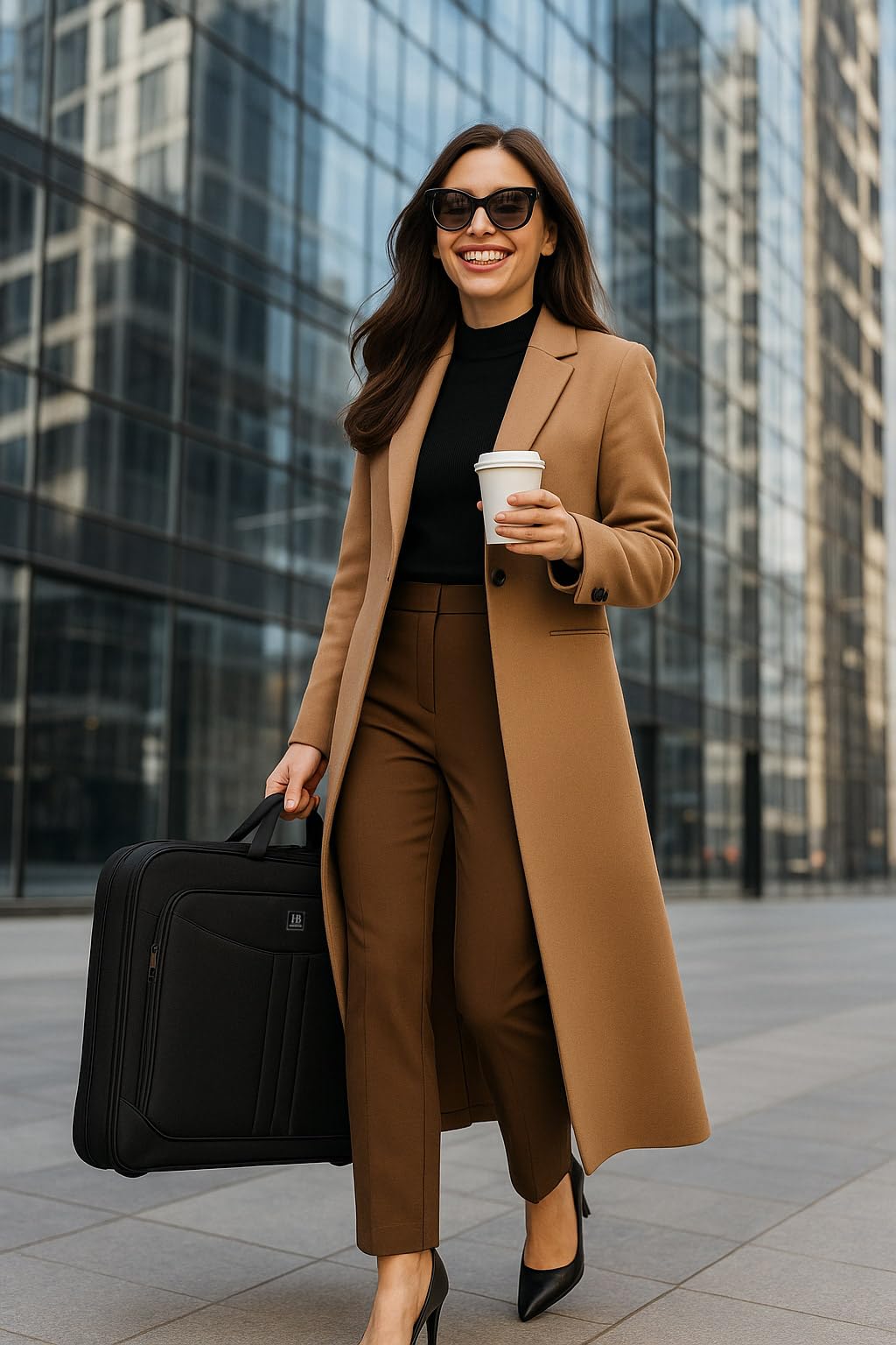 Reisetasche für Kleidung, Kleidersack für Anzüge, Alfred Lite | Kleider, Anzugtasche für Kleidung in Größen XS-M, Schwarze Gepäcktasche, Klamotten ohne Falten, 55 cm x 50 cm