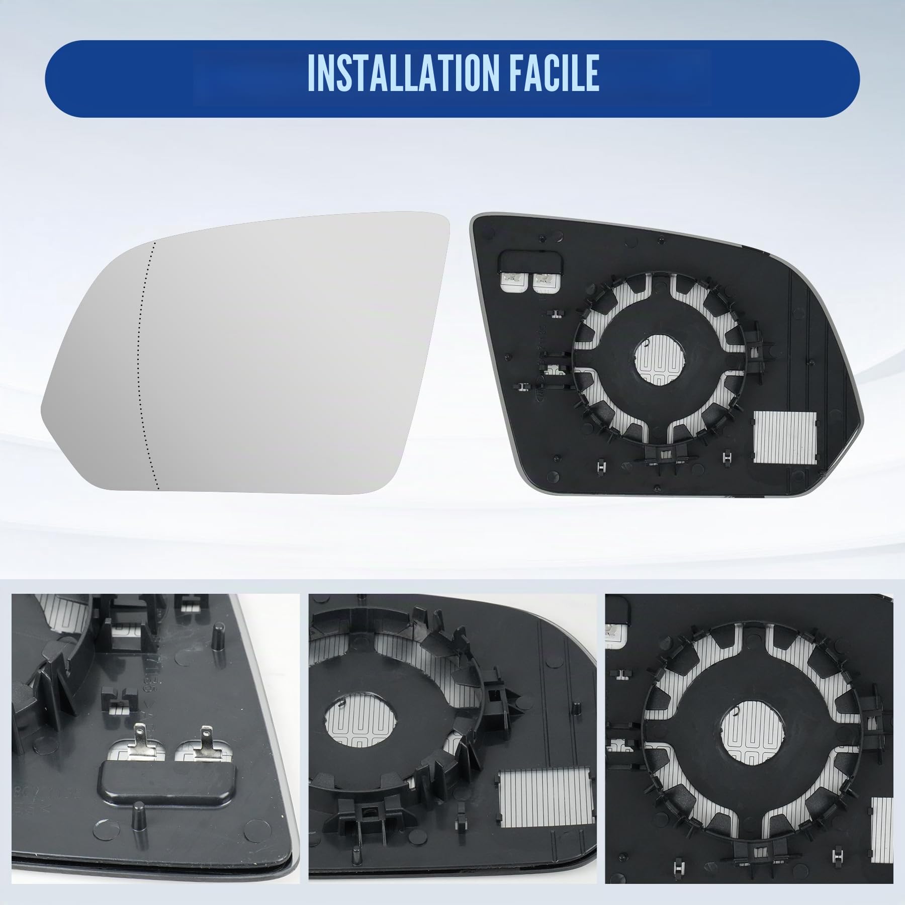 Glace Rétroviseur Gauche pour Mercedes Vito Classe V W447 2014-2020