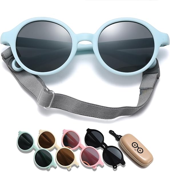 Lunettes de soleil polarisées pour bébé de 0 à 3 ans, avec lanières - 1