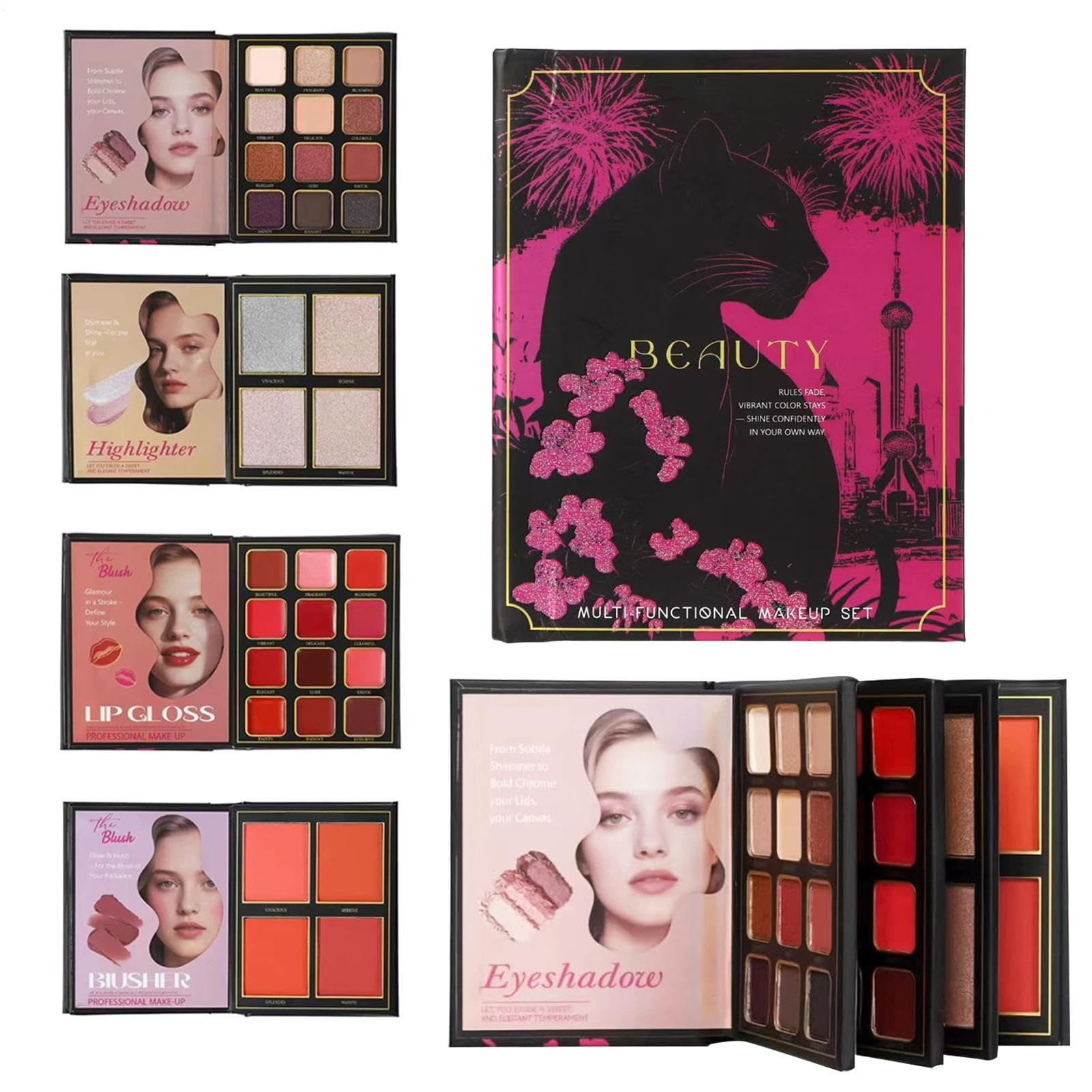 Paleta De Maquillaje Colorida 4 Capas Sombra De Ojos Duradera Plegable