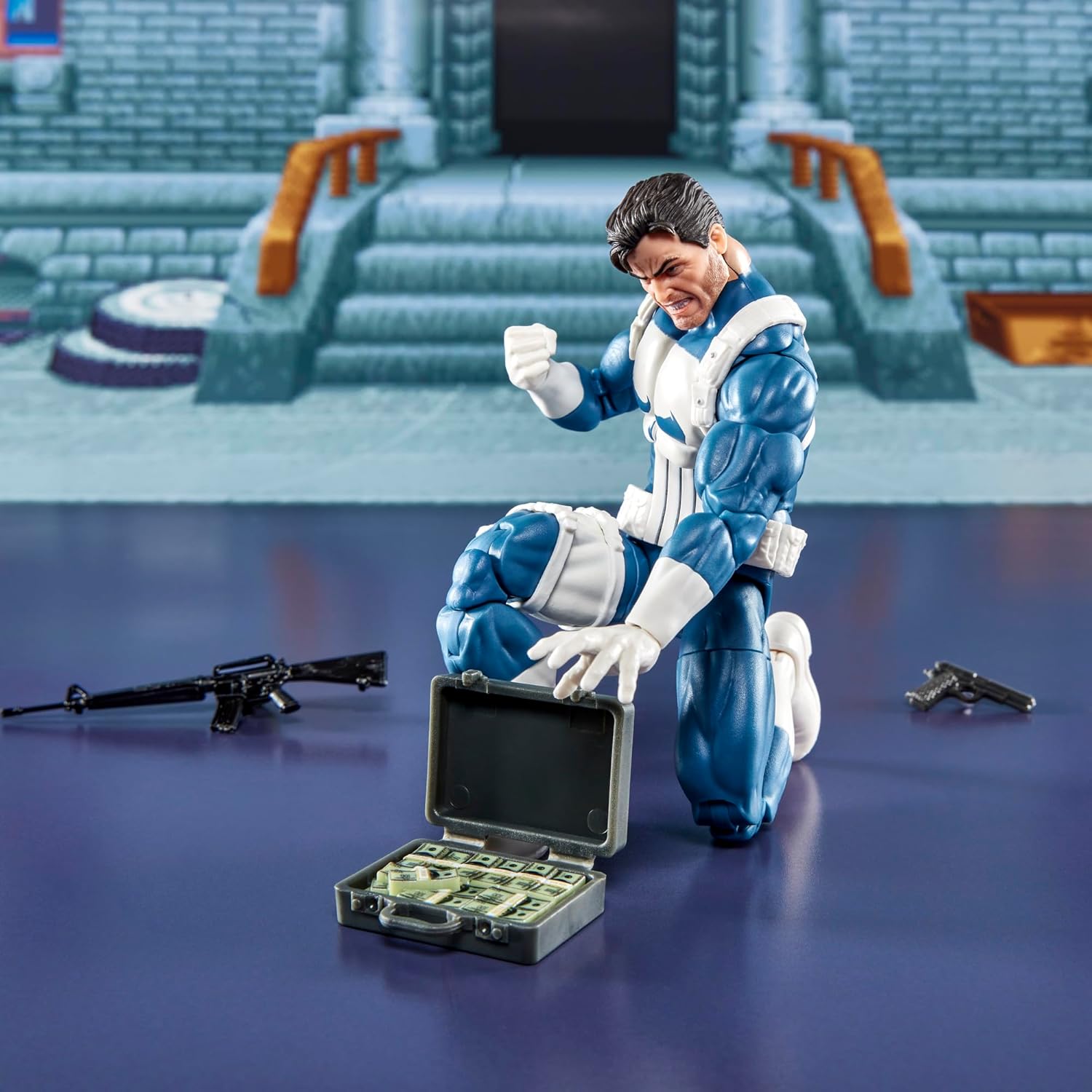 Marvel Legends Series Gamerverse Punisher & Nick Fury, Retro Video Game-Inspired Collectible 6-Inch Action Figures