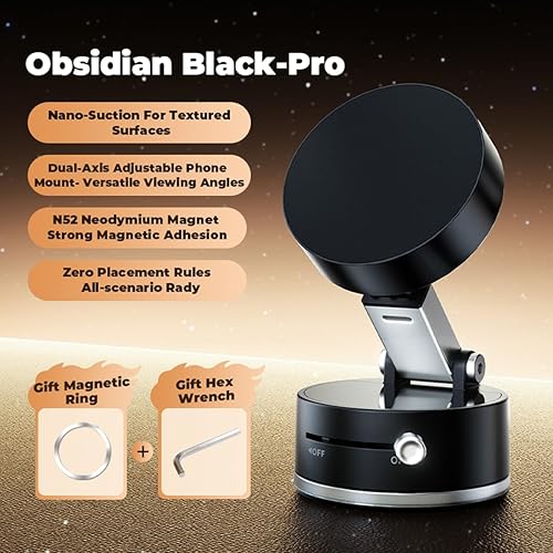 Miniatura 2 de Mayten Soporte magnético para teléfono, soporte para automóvil con fuerte succión y adhesivo, rotación de 360, compatible con iPhoneAndroid para el