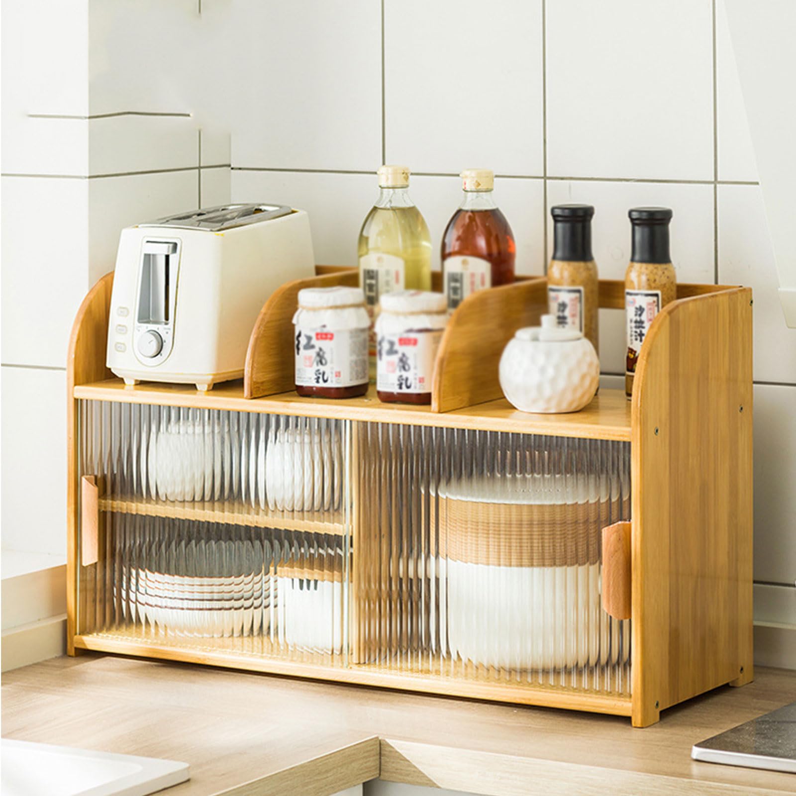 Étagère À Épices En Bambou - Meuble De Cuisine Sur Pied - 5 Étages
