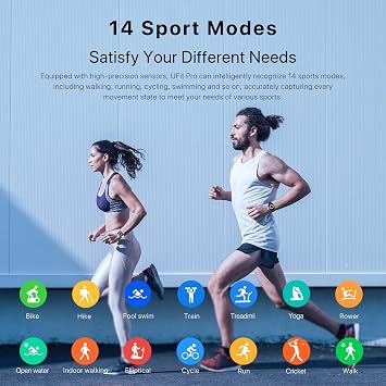 UMIDIGI UFit Pro(40mm) Smart Watch Alexa Built-in,Fitness Tracker with Heart Rate, SpO2 and Sleep Monitor, 5ATM Waterproof HD Color Touchscreen for Men Women Compatible with iPhone & Android
