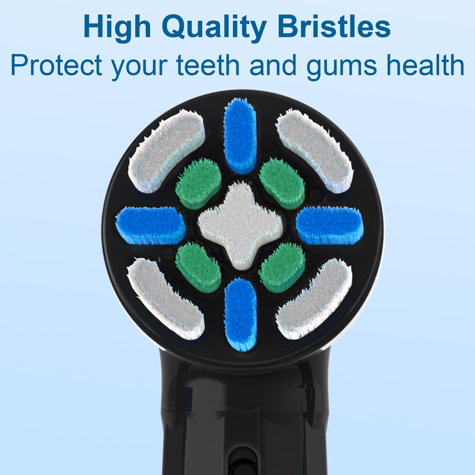 12 Pcs IO Replacement Heads Compatible with Oral B IO 2/3/4/5/6/7/8/9/10 Electric Toothbrush, Brush Heads for Teeth Clean Compatible with Oral B IO (Black/White) — view 6