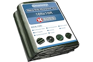 Poly Tarp Cover 16x16 for Multipurpose Outdoor Protection