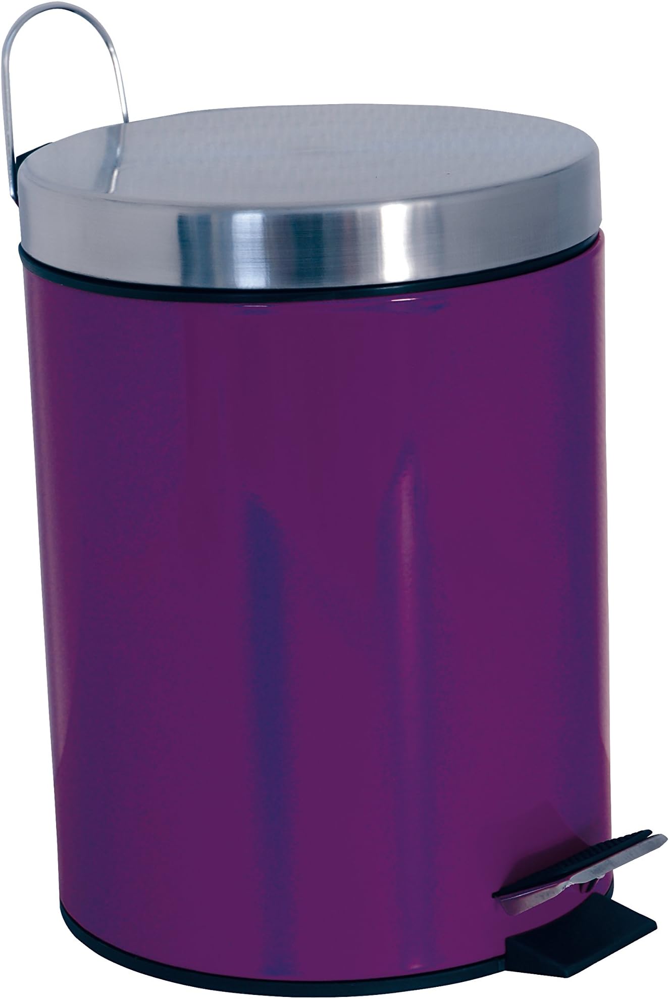MSV Pedal bin 3 L in purple, Metal, 3 Litre