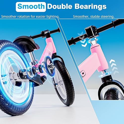 Miniatura 3 de Ridego 12 Inch Balance Bike for Kids 2-4 Year Old,Lightweight Kids Bike with Adjustable Seat, Push Bicycle with Air Rubber TiresRide-on Toys