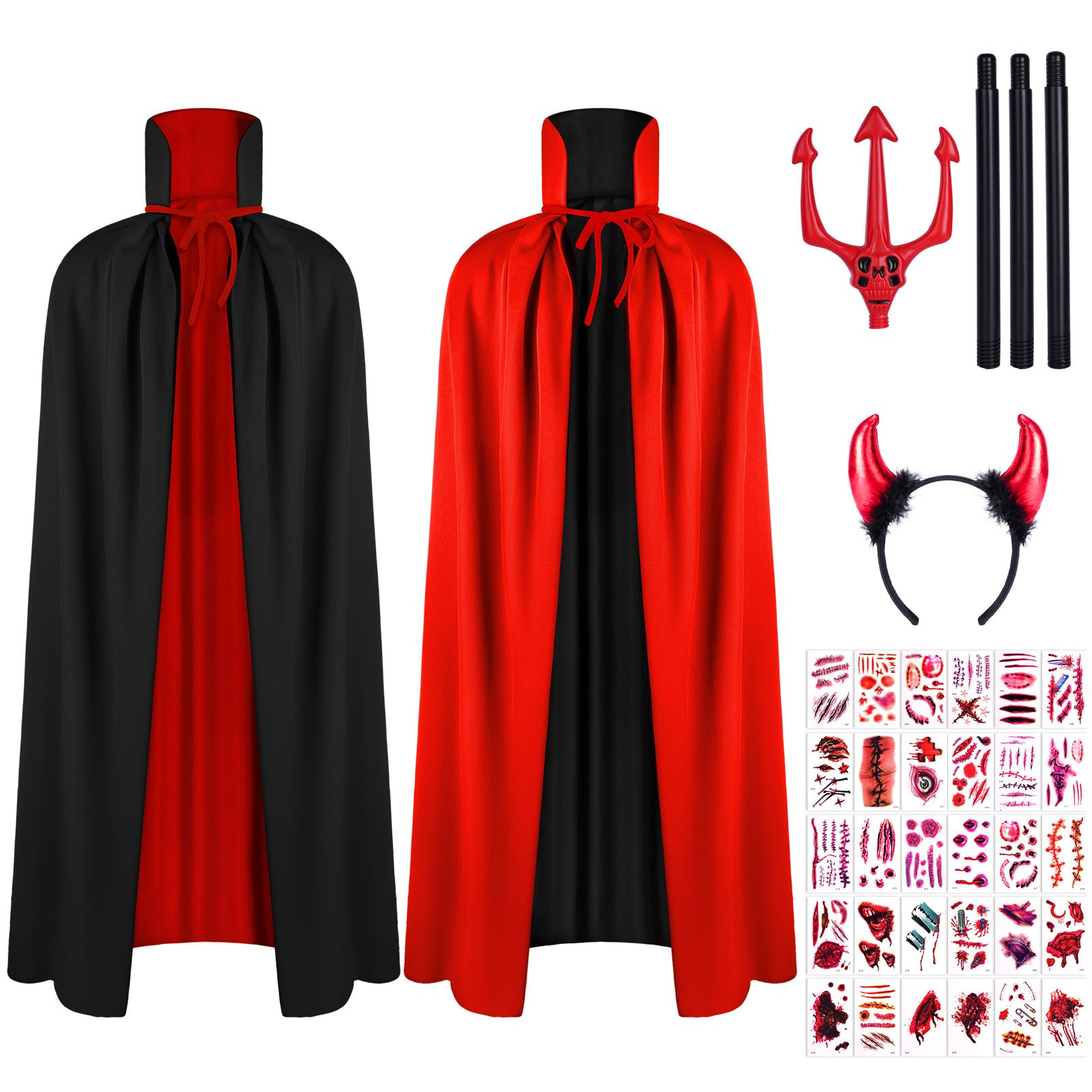 AOOWU Kids Vampire Cloak Set