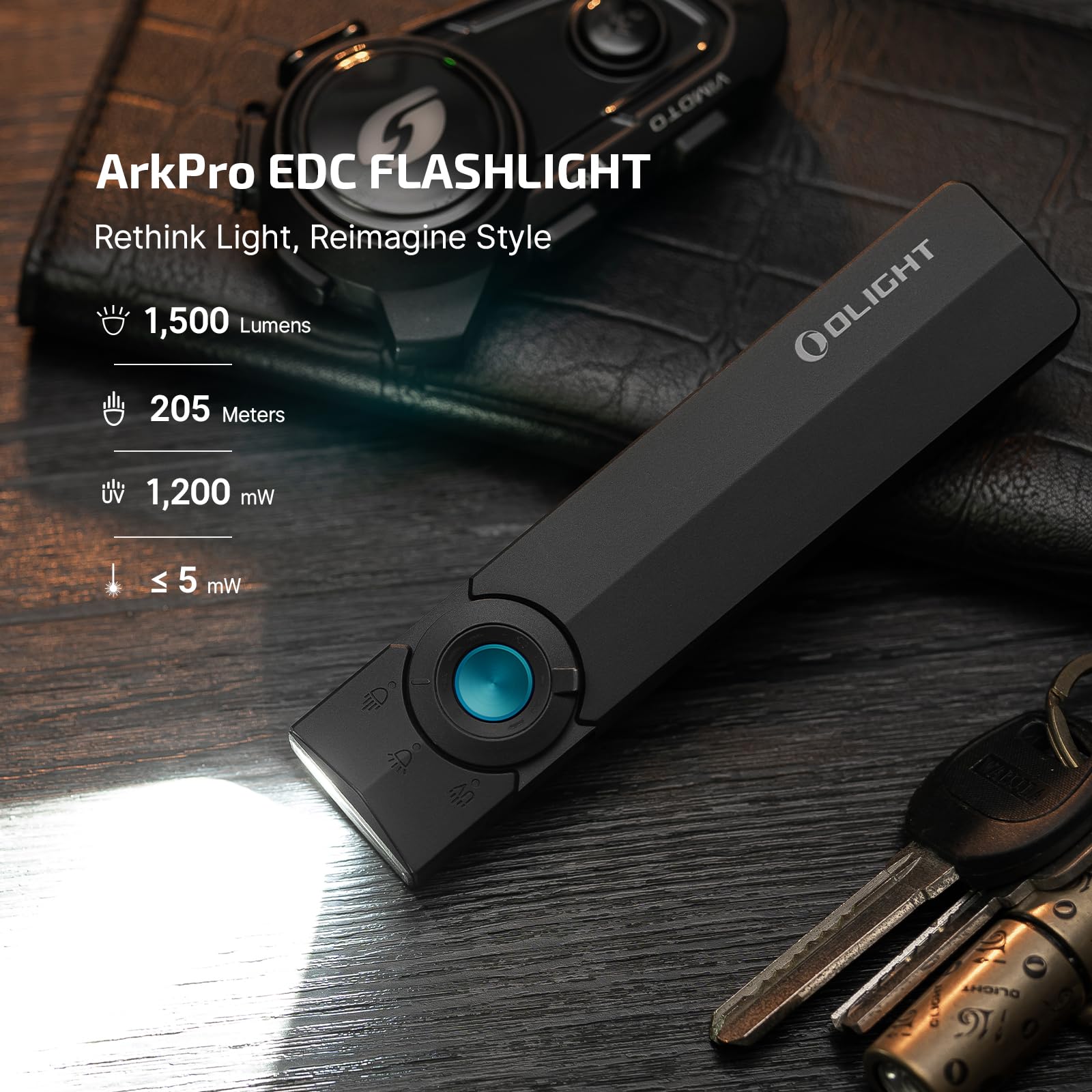 Amazon.com: OLIGHT ArkPro EDC Flat Flashlight Rechargeable with
