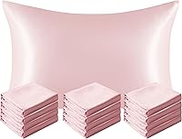 Vista 26 de NTBAY - Fundas de almohada de satén para cabello y piel, fundas de almohada sedosas de lujo con cierre de sobre.