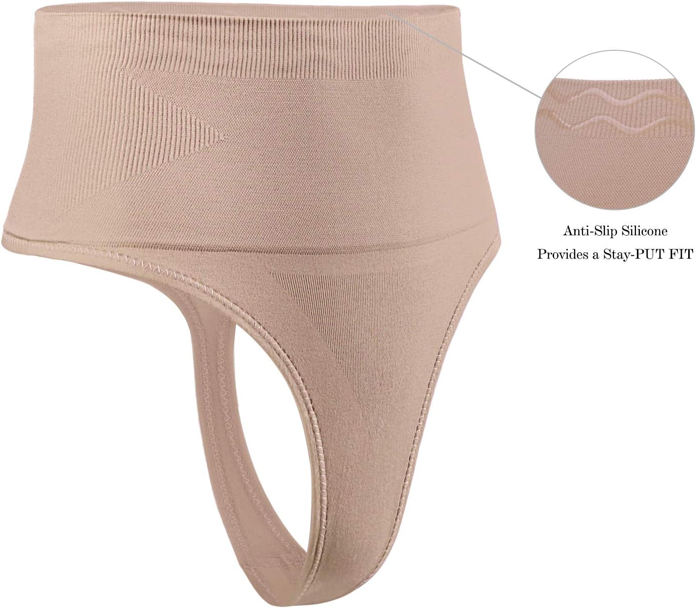 DREAM SLIM Women's Mid-Waist Seamless Tummy Control Thong Shapewear Panties Girdle Underwear - Image 3