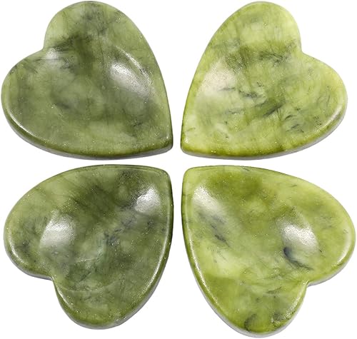 mookaitedecor Piedra de jade verde para la preocupación del pulgar, piedras de bolsillo de palmera de cristal curativo Reiki alivio del estrés,