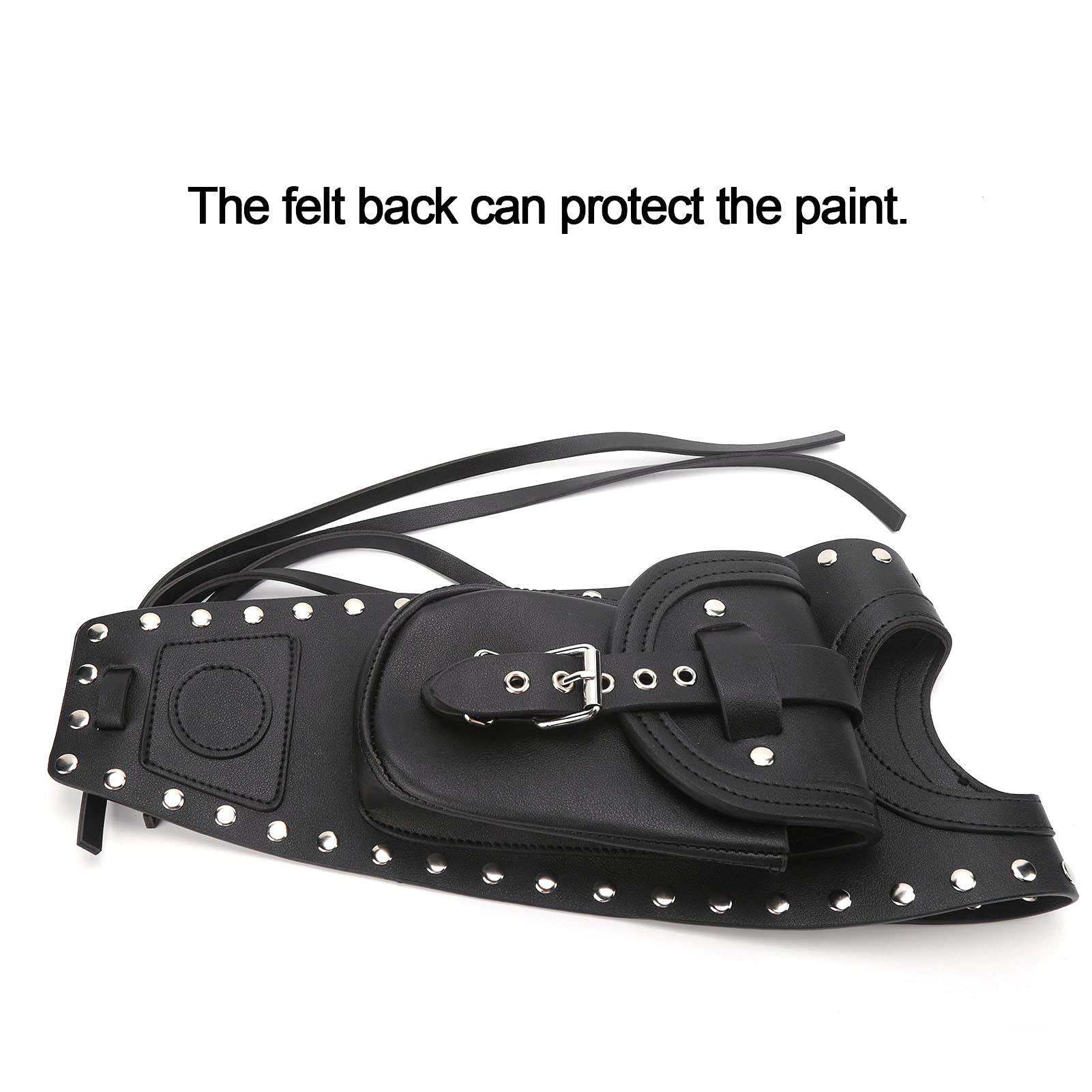 Ymiko Borsa Serbatoio per Moto, Borsa Serbatoio per Moto Borsa per Serbatoio del Gas Copertura in Pelle Artificiale Nera Compatibile con XLX1000 XL1200X XLH883
