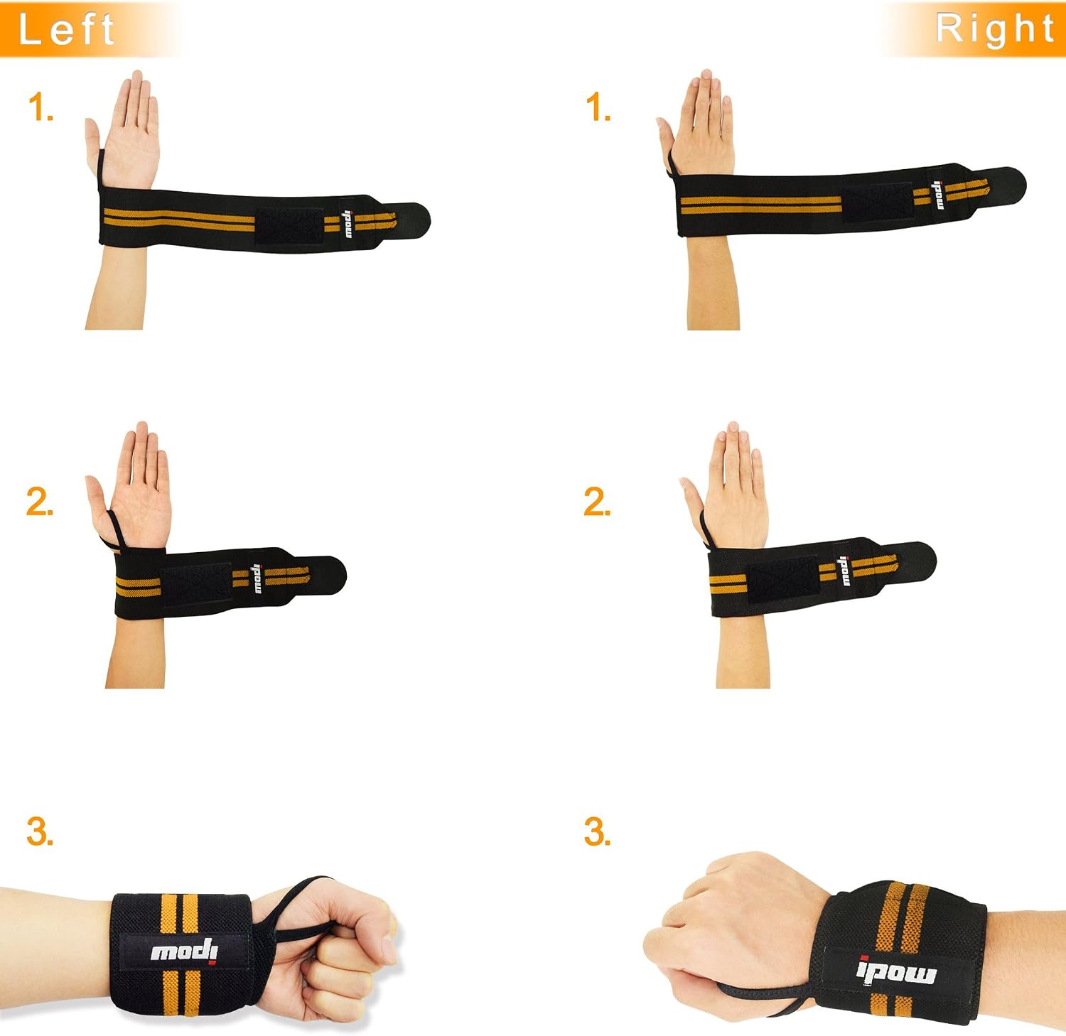 IPOW 18.5" Professional Wrist Straps Support Braces Wraps