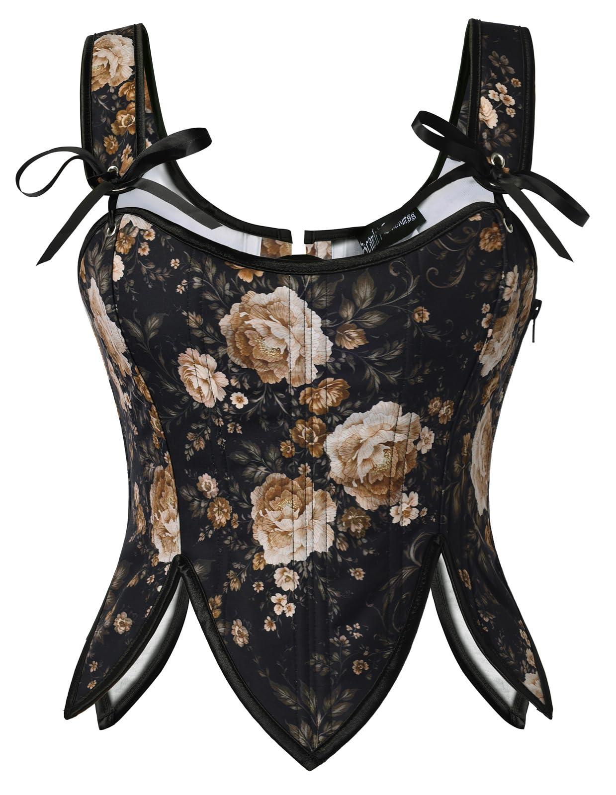 Scarlet Darkness Women's Renaissance Corset Tops Floral Boned Bodice