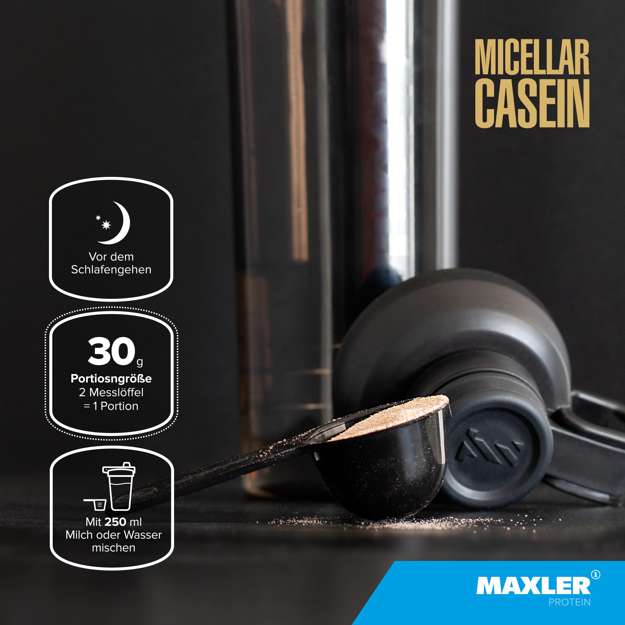 Maxler Caséine micellaire – 26 g de protéines par portion – Profil riche en acides aminés – Texture crémeuse – Goût agréable – Protéines de caséine issues de matières premières de qualité – Cookies