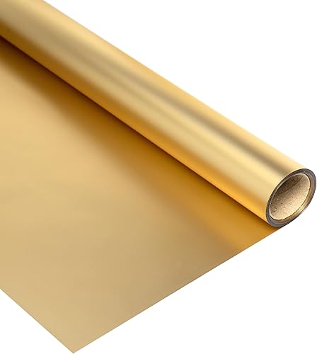 Miniatura 1 de LWFyyds Rollo de papel de regalo, 22.8 pulgadas x 44.6 pies, papel mate para flores, cumpleaños, vacaciones, bodas, fiestas, rodamientos dorados