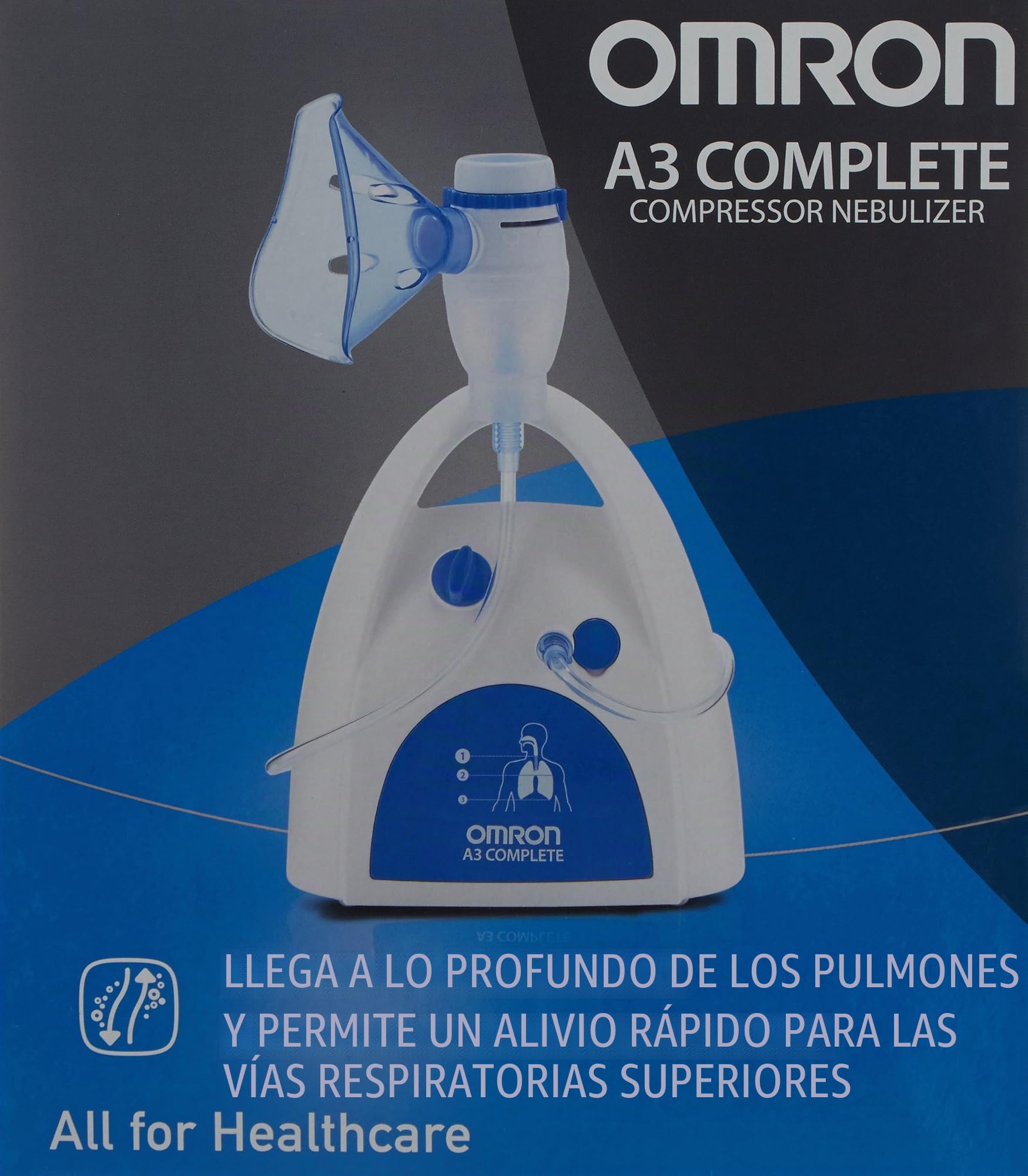 OMRON A3 Complete Kit de nebulizador portátil de repuesto, accesorios para nebulizador para adultos, set de componentes para inhalador de vapor