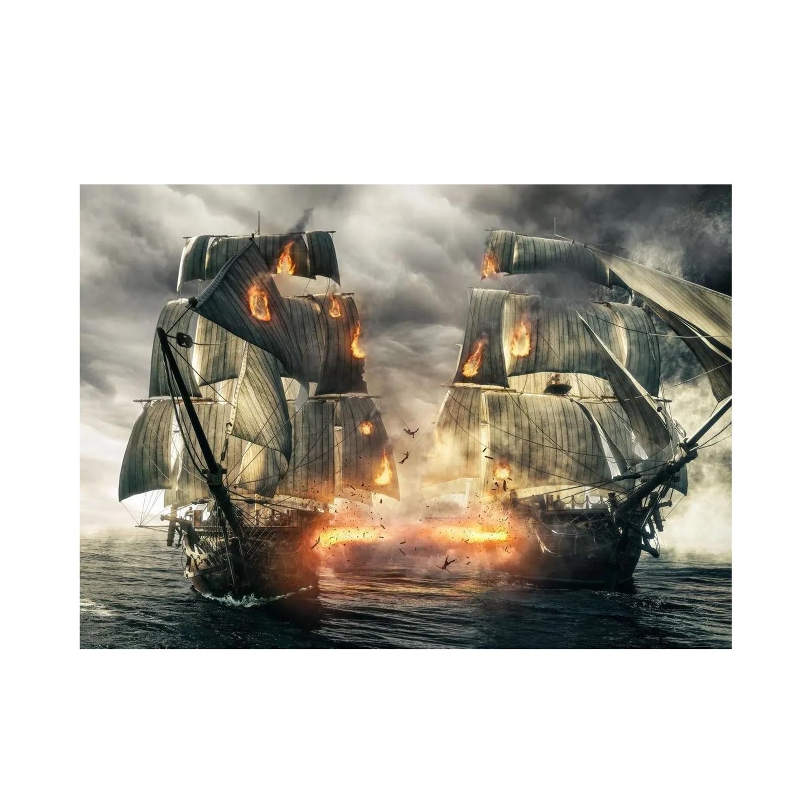 Peinture sur toile d'art de bateau pirate rétro pour votre mur