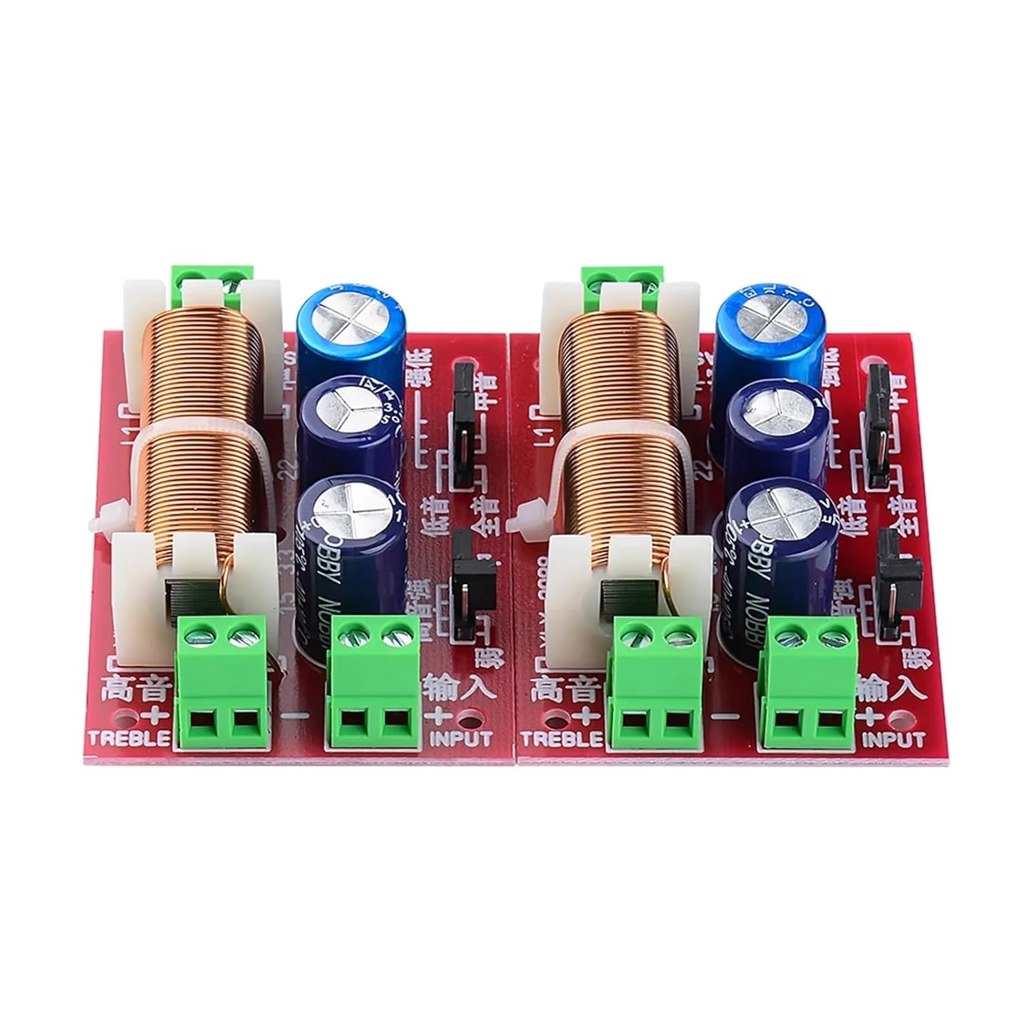 2Pcs 400W Speaker Crossover Adjustment 2 Way Audio Tweeter Bass Filter Frequency Divider for 2-16 Ohm Speaker DIY