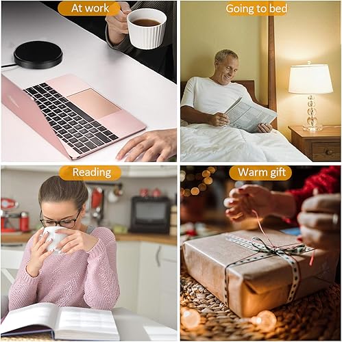Miniatura 6 de Juego de calentador y taza de café, calentador de café inteligente para escritorio con apagado automático para escritorio, uso en casa, oficina,