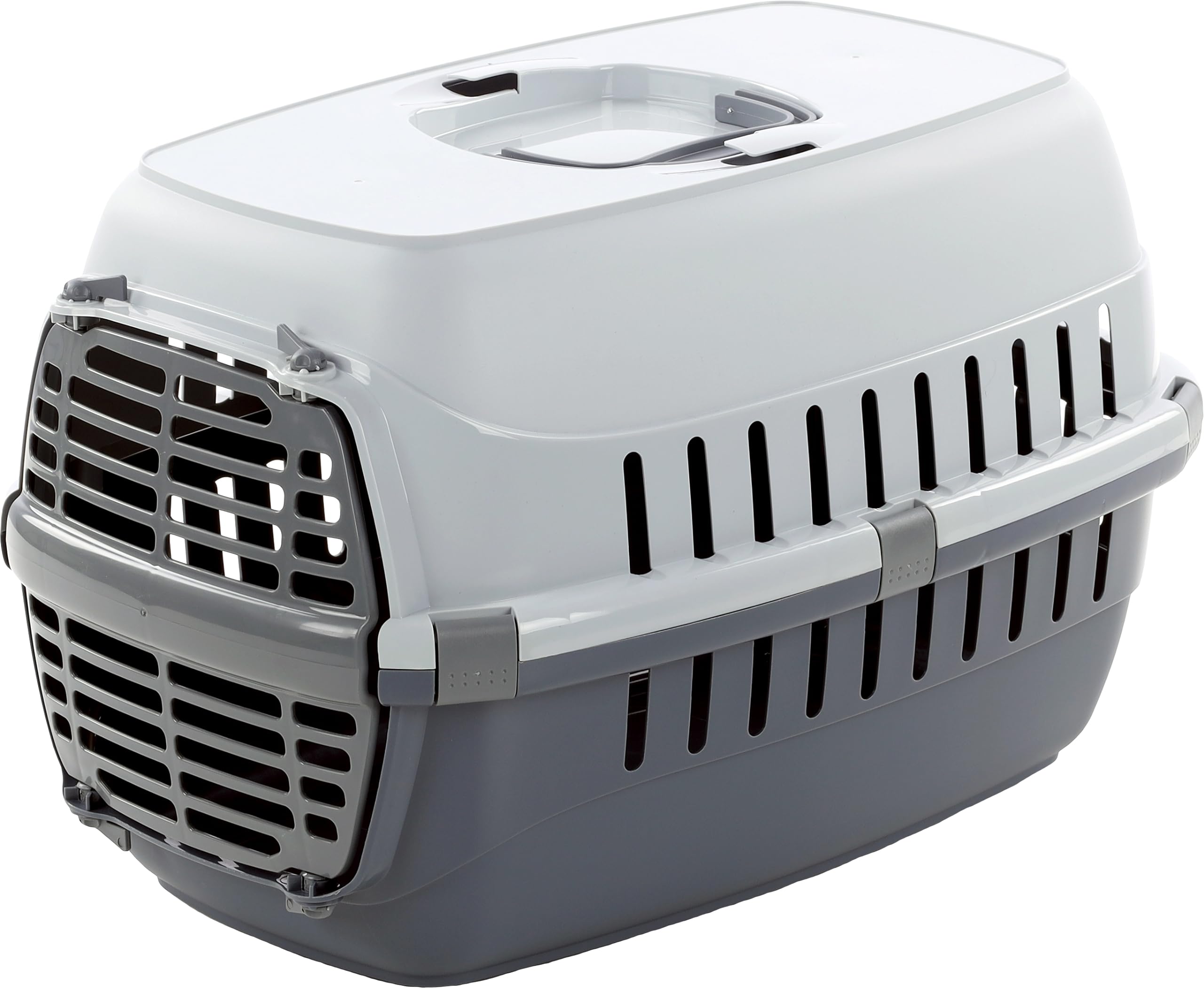 Cage de Transport Chat - Chien - Flamingo Noah 1 Multicolore - 32 x 49 x 30,5 cm - avec poignée - Clips de sécurité - Ouvertures Ventilation - Fentes Ceinture sécurité - fabriqué en Europe