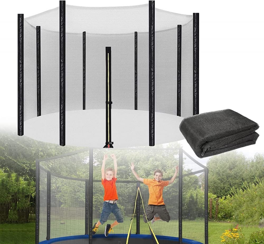Rete Di Sicurezza Per Trampolino - Ricambio Per 6 O 8 Poli, Misure 2.4m-4.3m, In PE Resistente Ai Raggi UV - Foto 5
